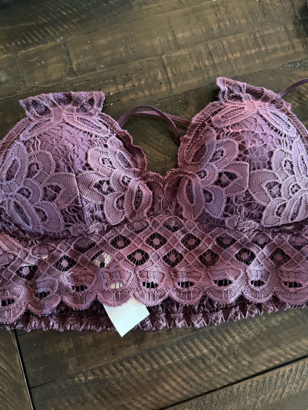 Lace Bralette in Mauve Plum - Women Intimates